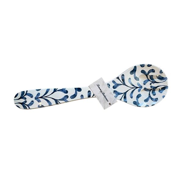 TOMMY BAHAMA Melamine Utensil Set Blue & White Salad Serving Spoon Fork NEW - Picture 8 of 8